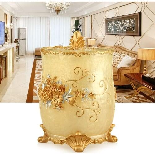 European dustbin with cover Nordic living room household storage bin large toilet paper basket