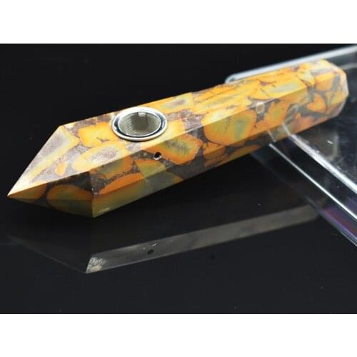 Healing Crystals Home Decor Moonstone Crystal Natural Quartz Crystal Mini Pipe Rose Quartz Smoking