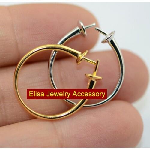 Classic Double Pearl Beads Rings Holder 925 Sterling Silver Pearls Rings Jewelry Fittings Open Size Adjustable Rings Acc 3Pcs