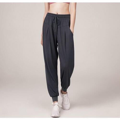 LANTECH Women Workout Sport Squat Pants Sportswear Gym Exercise Drawstring Yoga Run Fitness Running Sweatpants Pocket