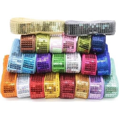 10 Yard sewing Ribbon 25mm sequin ribbon sewing fabric,Gift Packaging Belt Ribbon Tapes for Party Decorations DIY Gifts Wrapping