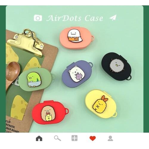 Cute Cartoon Cover for Airdots Case for Xiaomi Redmi Airdots Youth Soft Silicone Protective Shell Charging Box TPU Frame 2020