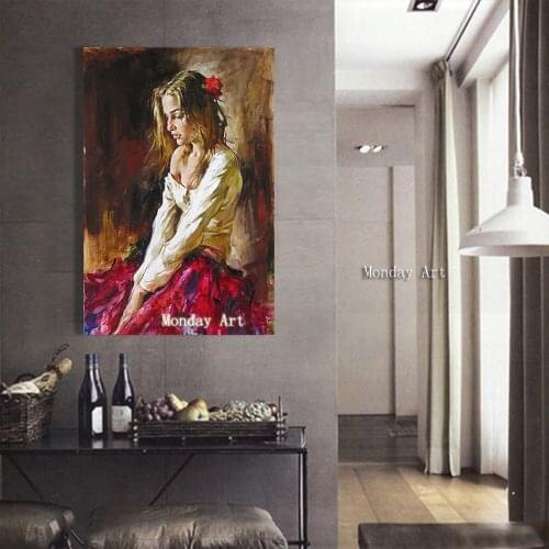 Fashion Art Hand Painted Nude Girl Oil Painting On Canvas Pop Art Modern Wall Pictures For Living Room Home Decoration No Framed