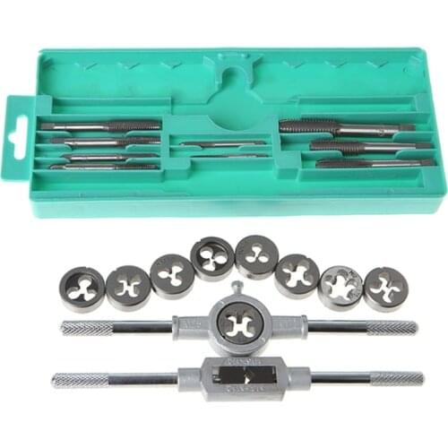 20 Pcs Tap Die Set Metric Hand Threading Tool Tungsten Carbide Screw Thread