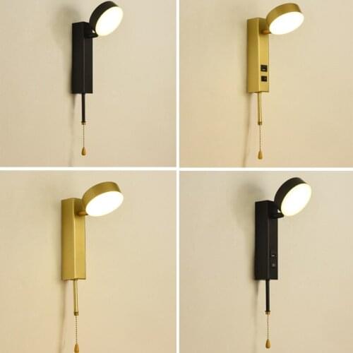 New Nordic LED lamp of the head of a bed bedroom wall lamp with USB charging belt switch with sitting room wall lamp