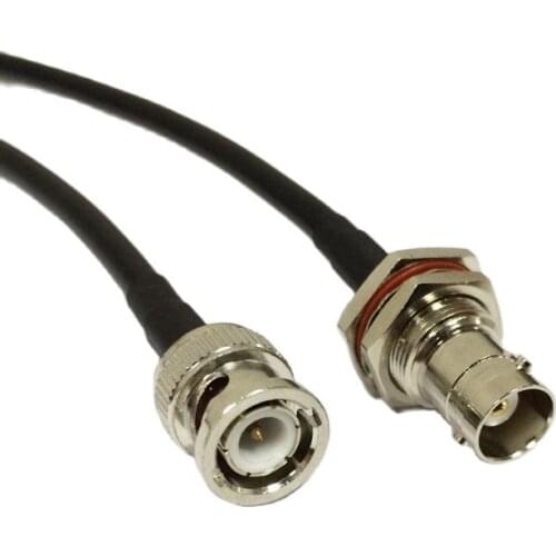 New BNC Female Nut Switch BNC Male Plug RF Coax Cable RG58 50CM 20" /100CM Wholesale Fast Ship Adapter