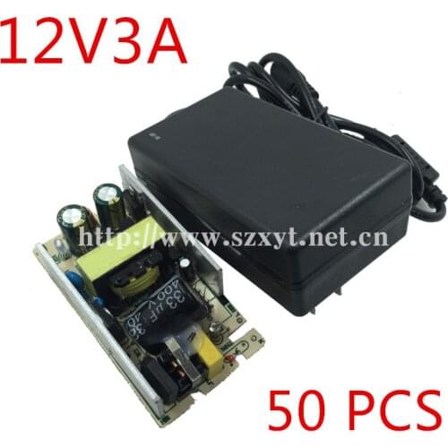 Wholesale free shipping 12V3A adpter Converter wall charger Adapter DC 12V3A 36W indicateor light Power Supply UK/EU/US/AU
