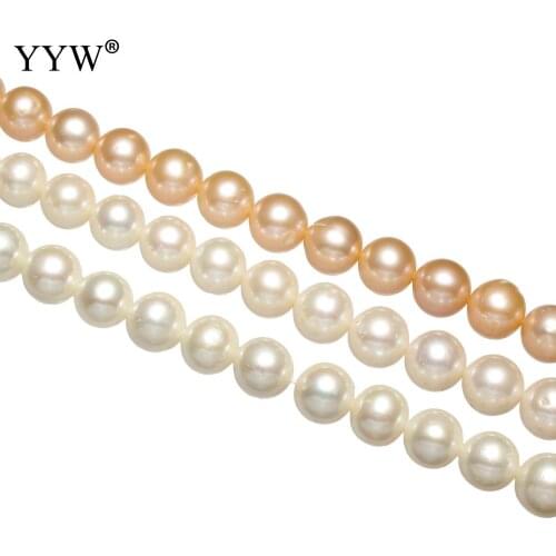 Wholesale Big Natural Freshwater Potato Round Shape Pearl Beads For Jewelry Making Diy Bracelet Necklace 9-10-11mm Strand 15.3"