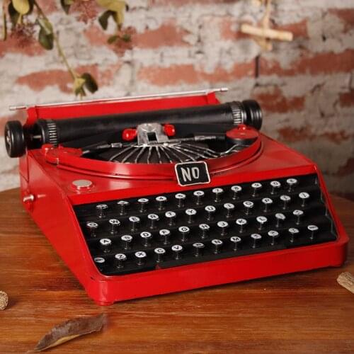 Typewriter Wrought-iron Ornaments Retro Decorative Ornaments Crafts Decoration Gift Typer Photographic Props Showcase Display