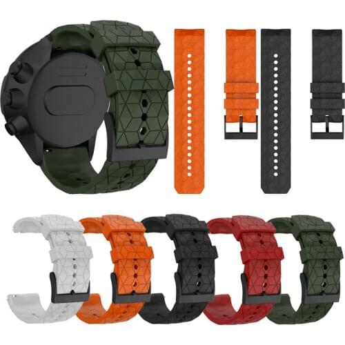24mm Silicone Replacement Watch Straps for Suunto 9 Spartan Sport Wrist Watch Band Suunto7 D5 Watchband Spartan Watchband Correa