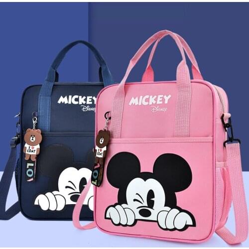 Mickey and Minne Customized schoolbag for boys and girls in kindergarten tutorial class Make up lessons Three purpose Backpack