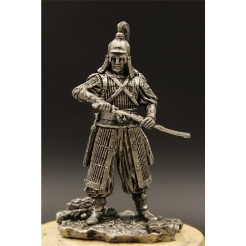 Medieval Mongolian Cavalry Tin Metal Temujin Ancient Soldier Model Desktop Decoration