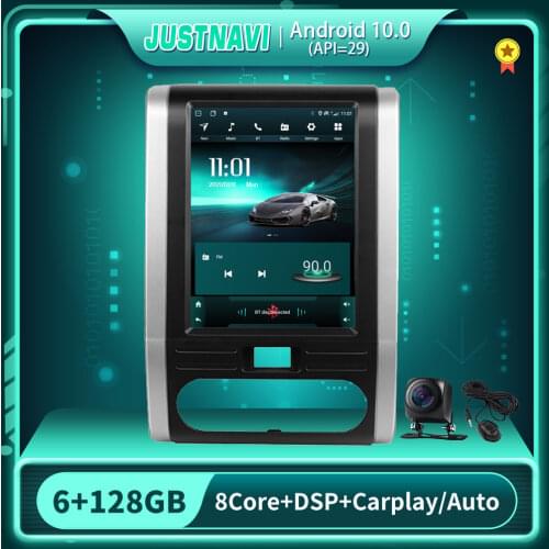 JUSTNAVI Tesla style For Nissan xtrail MX6 X-trail T31 2007-2015 DSP WIFI FM Video Auto Stereo Android 10 Navigation Carplay 9.7