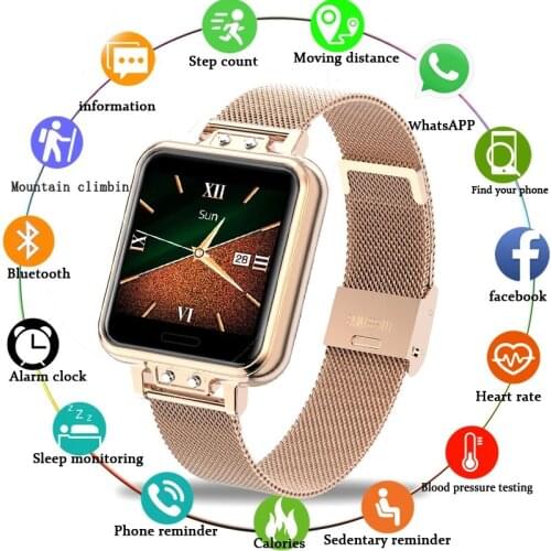 GEJIAN Ladies Smart Watch Women Gift Heart Rate Women Menstrual Cycle Multifunction Smartwatch Fitness Tracker For Xiaomi Huawei
