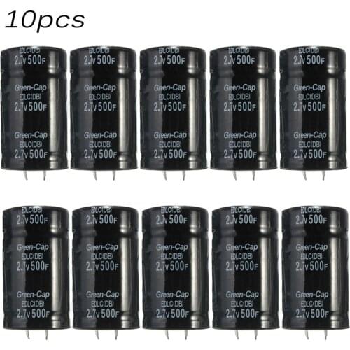 1/2/6/10pcs Black Farad Capacitor 500F 35x60mm 2.7V 500F 2.7V Electrical Components Supplies Super Capacitor