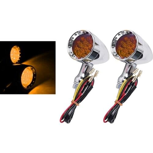 1Pair Led Turn Signal Light 12V Durable Motorcycle Indicators Zinc Alloy