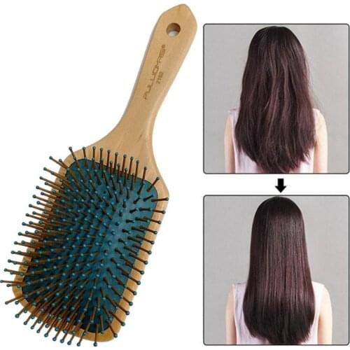 1pc Wooden Massage Comb Airbag Massage Scalp Comb Nature Wood Brushes Anti Static Hair Styling Tools Massage Airbag Brush