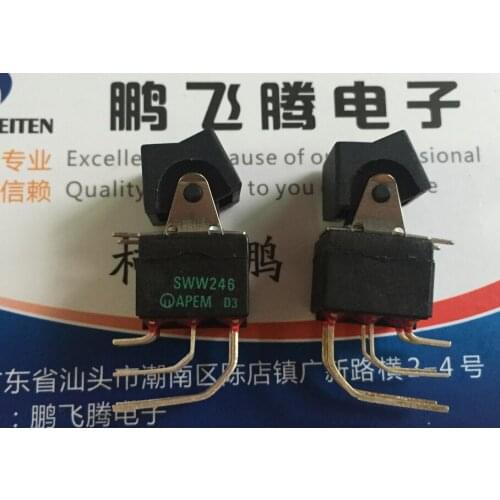 1PCS Imported French APEM Waterproof Rocker Rocker Switch SWW246A-6 Curved Foot 6 Foot 2 Gear Button