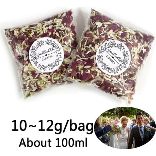 10g/bag Natural Wedding Confetti Dried Flower Petals Pop Biodegradable Rose Petal Confetti Wedding and Party Decoration