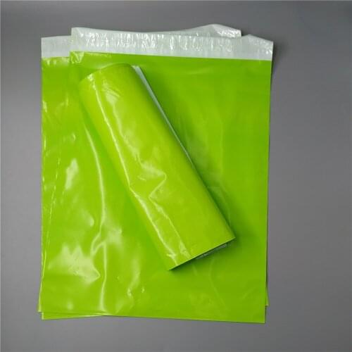 100pcs green Poly Mailing Express Bag Strong Adhesive Packaging Envelope Bag Mailer Plastic Gift post packing Shipping Bags
