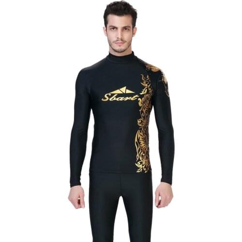 2017 Hot Summer Beach Sun UV Protection UPF50+ Lycra Swimwear Rash Guard Men Rashguard Plus Size Surf Diving T-Shirts & Tops 4XL