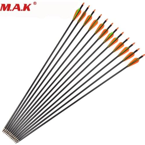 30 Inches Fiberglass Arrow Spine 600 with Explosion-proof for Compound Bow Archery Shooting Hunting