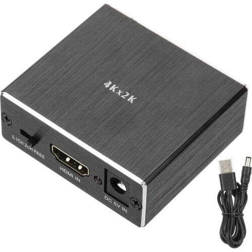 4K X 2K Audio Extractor For HDMI-Compatible SPDIF + 3.5mm Stereo Audio Extractor Converter Audio Splitter