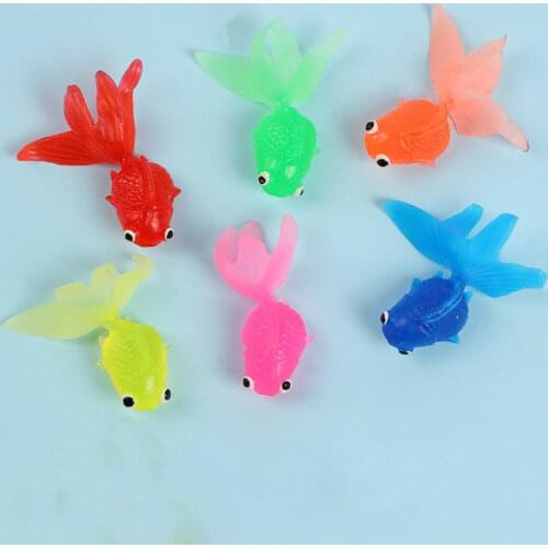 5pcs/set Kids Soft Rubber Gold Fish Baby Bath Toys for Children Simulation Mini Goldfish Water Toddler Fun Swimming Beach Gifts