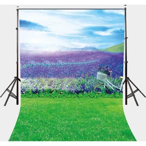 5x7ft Natural Scenery Backdrop Ultra Violet Color Flowers Background Sunny Day Photography Background