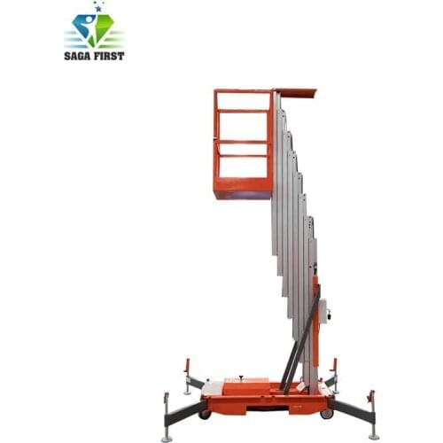 6m telescopic aluminum single mast lift with CE
