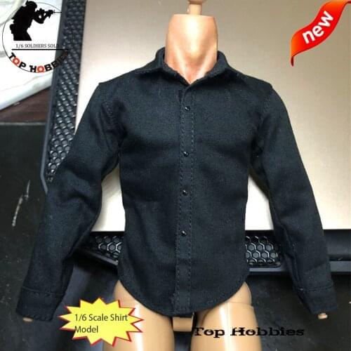 1/6 Scale Male Figure Clothes Accessory 1:6th Male/Men Sleeve Long T-shirt Clothes for 12 Inch Male Action Figure Body Hot Toys