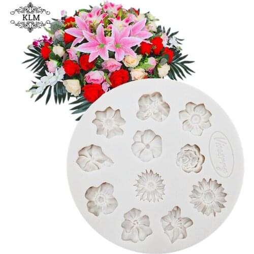 Flower Silicone Mold DIY Cake Shop Decoration Tool Chocolate Baking Mold Household Kitchen Supplies Resin Silicone Crafts KLM