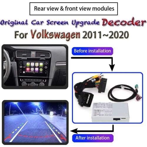 Rear Camera Decoder For Volkswagen Golf 7 Magotan Touran Tiguan Touareg Azure Huion Teramont Lamando Original Car Screen Upgrade
