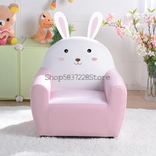 Childrens Sofa Cute Reading Corner Stool Princess Girl Cartoon Rabbit Sofa Baby Toddler Back Straightening Chair