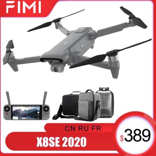 FIMI X8se 2020 Camera Drone 3-axis Gimbal 4K UHD Camera GPS 8KM FPV 35Mins Flight RC Quadcopter Helicopter Gray Version in stock