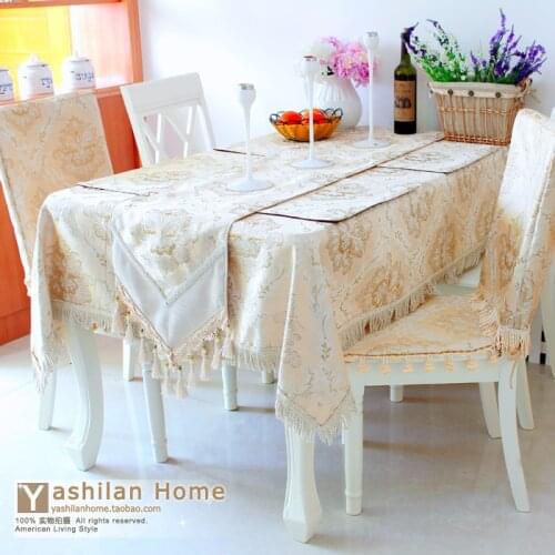 European high-grade garden style aesthetic Foreign dining roundtable boob Arts Coffee table runner tablecloth upholstery coverin