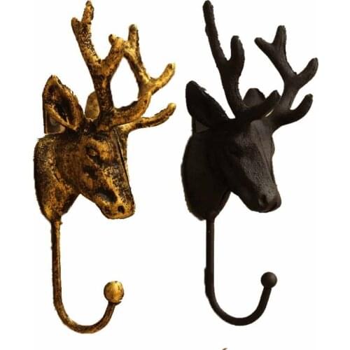 European-style cast iron clothing store display racks coat hanger clothes shop wall iron wall hooks deer wall hanging point