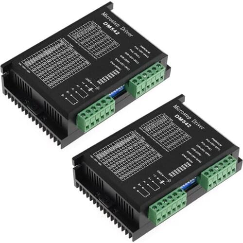 JFBL Hot 2Pcs DM542 Stepper Motor Controller 2 Phase Digital Stepper Motor Driver for 57 Series Motor