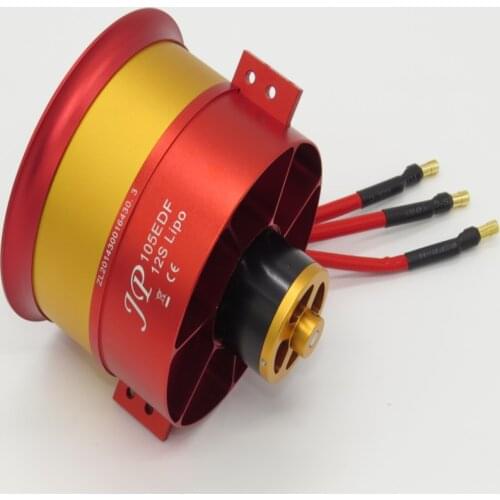JP Metal 105mm 12s Lipo Motor Ducted Fan EDF Jet 12 Blades 1pcs Electric for RC Airplane Model Accessories Parts 4260 875KV