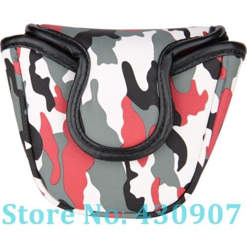 Camouflage Mallet Cover Golf Club Mallet Putter Head Cover with Magnetic Closure