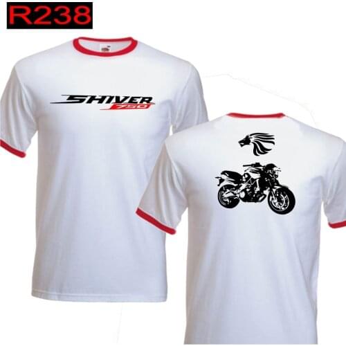 Men 2018 Summer Fashion Top Selling T-Shirt Motorcycle Moto Aprilia Shiver T-Shirt Red Letter Printed T Shirt