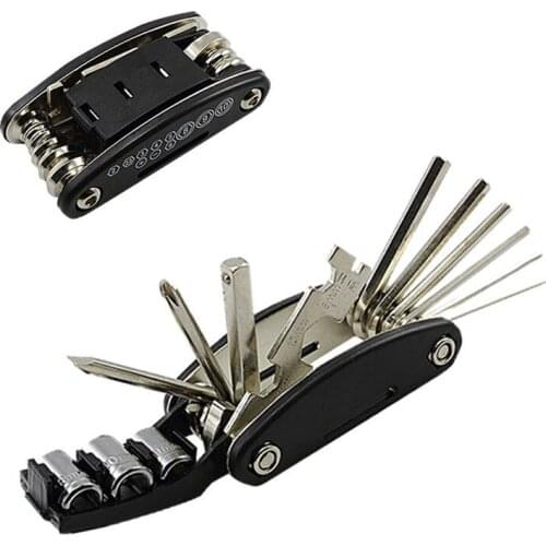 Bicycle Repair Tools Kit Mountain Bike Equipment with Socket Screwdriver 16 in 1 for Outdoor Cycle Biking Entertainment