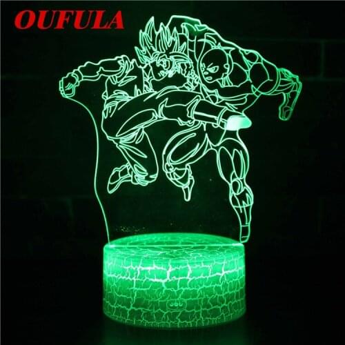 Night LED Lights Novelty 3D lamp Cute Toy Gift 7 Color Abstract Artist Graphics Cartoon Atmosphere Lamp For Children Kids Room