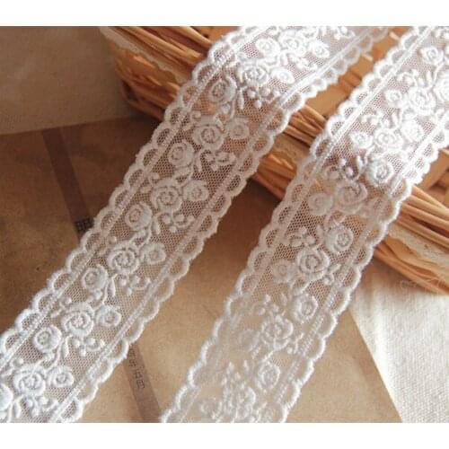 NEW ARRIVAL! 10yards/lot,35MM butterfly flower embroidered lace trim sewing craft dolls DIY hair accessory