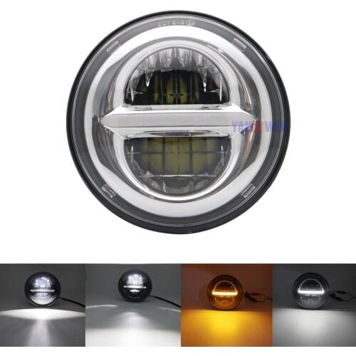 New style Chrome 5.75 Inch LED Headlight 5 3/4" led DRL 50W motorbike headlights for Motorcycle Sportster 883 XL883 FXCW