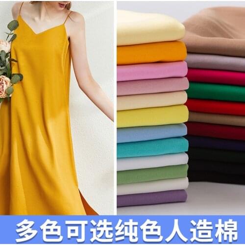 155cmx50cm Pure Color Pure Cotton Silk Rayon Fabric Summer Shirt T-shirt Dress Soft Skin-friendly Breathable DIY Clothing Fabric