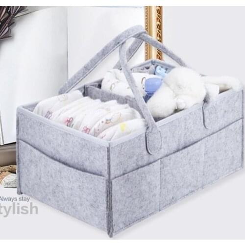 Baby Diaper Organizer Portable Car Table Changing Holder Bag Nursery Essential Storage Containers 38x23x18cm