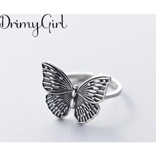 Original Design Bohemian Retro Butterfly Ring For Women Fashion Open Finger Rings Female Boho Jewelry