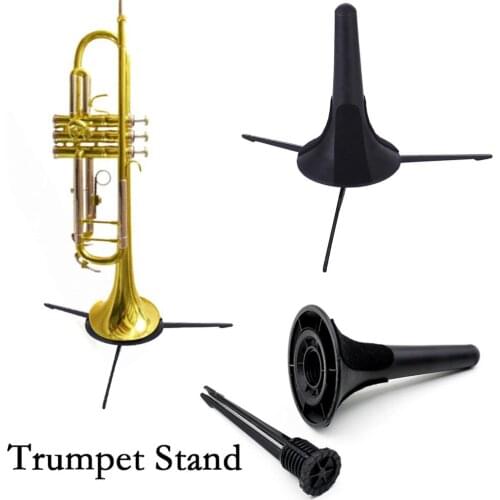 Portable Trumpet Stand Tripod Stand Musical Instrument Rest Holder With Detachable & Foldable Metal Leg