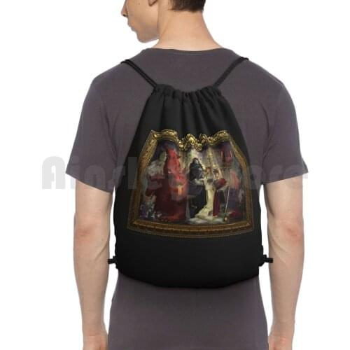 Hades Family Portrait Backpack Drawstring Bag Riding Climbing Gym Bag Hades Game Hades Supergiant Games Supergiant Zagreus